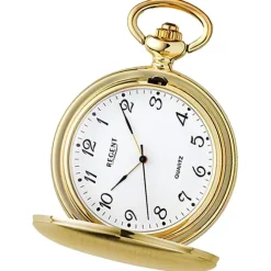 Regent Herren Taschenuhr Analog Gehäuse gold URP736
