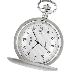 Regent Herren Taschenuhr Analog Gehäuse silber URP750