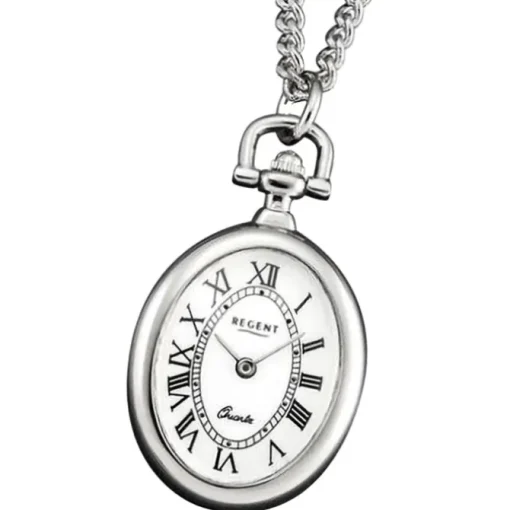 Regent Herren Taschenuhr Analog Gehäuse silber URP768