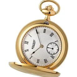 Regent Herren Taschenuhr Analog Gehäuse gold URP773
