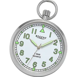 Regent Herren Taschenuhr Analog Gehäuse silber URP770