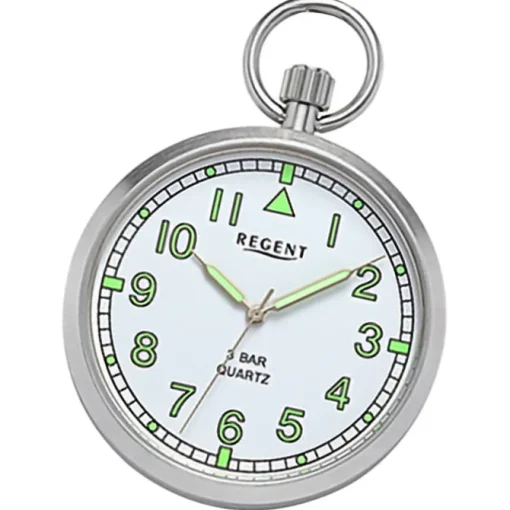 Regent Herren Taschenuhr Analog Gehäuse silber URP770