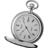 Regent Herren Taschenuhr Analog Gehäuse silber URP737