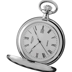 Regent Herren Taschenuhr Analog Gehäuse silber URP737