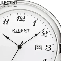 Regent Herren Taschenuhr Analog Gehäuse silber URP739