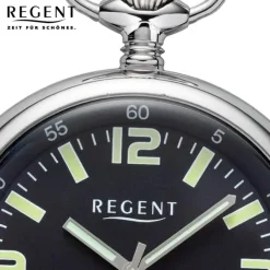 Regent Herren Taschenuhr Analog Gehäuse silber URP742