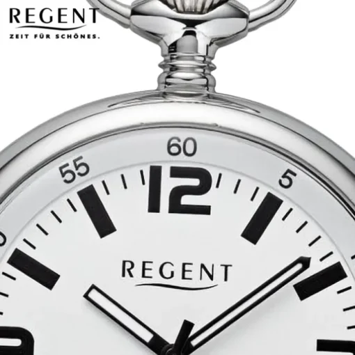 Regent Herren Taschenuhr Analog Gehäuse silber URP743