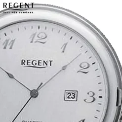 Regent Herren Taschenuhr Analog Gehäuse silber URP751