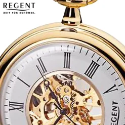 Regent Herren Taschenuhr Analog Gehäuse gold URP701