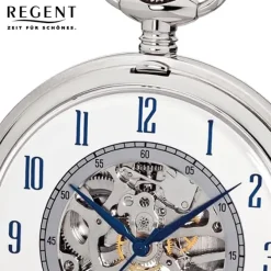 Regent Herren Taschenuhr Analog Gehäuse silber URP705