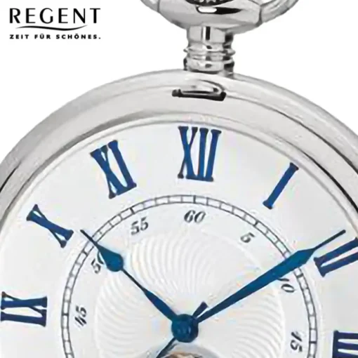 Regent Herren Taschenuhr Analog Gehäuse silber URP707