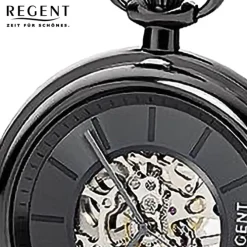 Regent Herren Taschenuhr Analog Gehäuse schwarz URP710