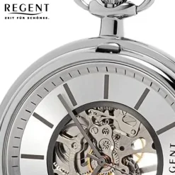 Regent Herren Taschenuhr Analog Gehäuse silber URP769