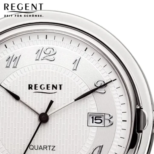 Regent Herren Taschenuhr Analog Gehäuse silber URP733