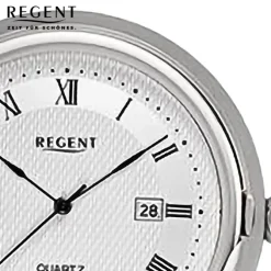 Regent Herren Taschenuhr Analog Gehäuse silber URP749