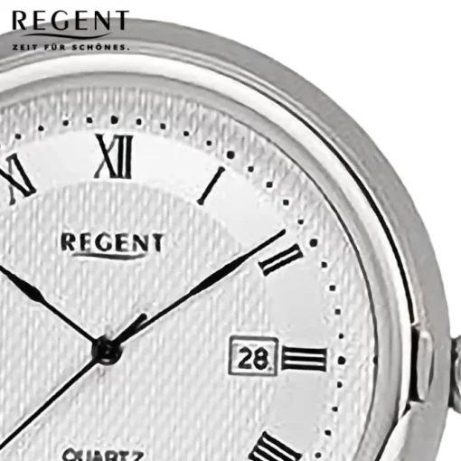 Regent Herren Taschenuhr Analog Gehäuse silber URP749