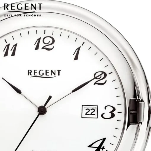 Regent Herren Taschenuhr Analog Gehäuse silber URP734