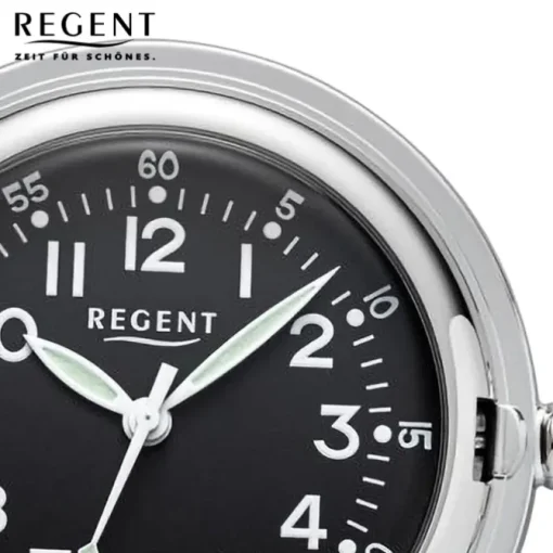 Regent Herren Taschenuhr Analog Gehäuse silber URP752