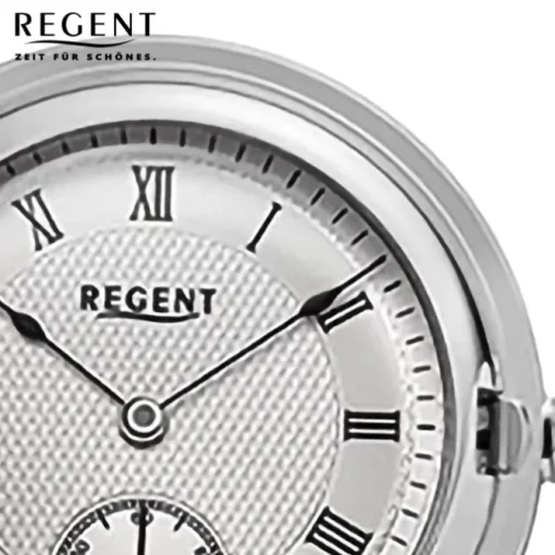 Regent Herren Taschenuhr Analog Gehäuse silber URP772