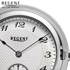 Regent Herren Taschenuhr Analog Gehäuse silber URP774