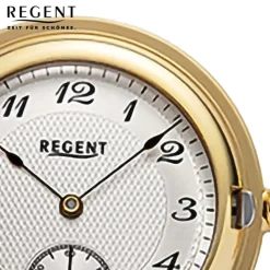 Regent Herren Taschenuhr Analog Gehäuse gold URP775