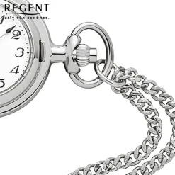 Regent Herren Taschenuhr Analog Gehäuse silber URP760