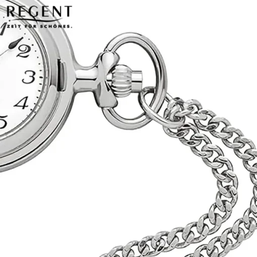 Regent Herren Taschenuhr Analog Gehäuse silber URP760