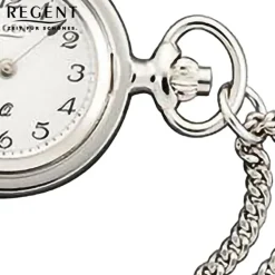 Regent Herren Taschenuhr Analog Gehäuse silber URP764