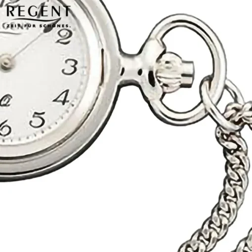 Regent Herren Taschenuhr Analog Gehäuse silber URP764