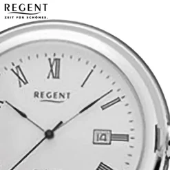 Regent Herren Taschenuhr Analog Gehäuse silber URP737