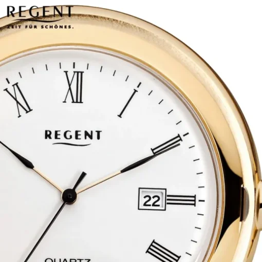 Regent Herren Taschenuhr Analog Gehäuse gold URP738