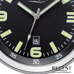 Regent Herren Taschenuhr Analog Gehäuse silber URP742