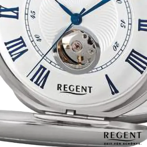 Regent Herren Taschenuhr Analog Gehäuse silber URP707