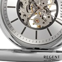 Regent Herren Taschenuhr Analog Gehäuse silber URP769