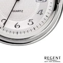 Regent Herren Taschenuhr Analog Gehäuse silber URP732