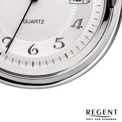 Regent Herren Taschenuhr Analog Gehäuse silber URP733