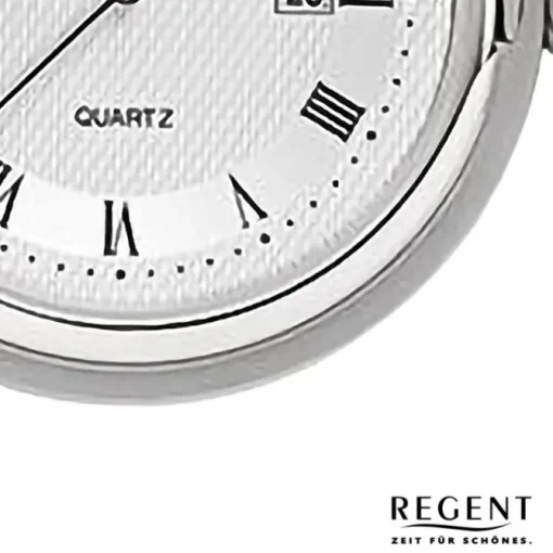 Regent Herren Taschenuhr Analog Gehäuse silber URP749