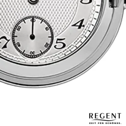 Regent Herren Taschenuhr Analog Gehäuse silber URP774