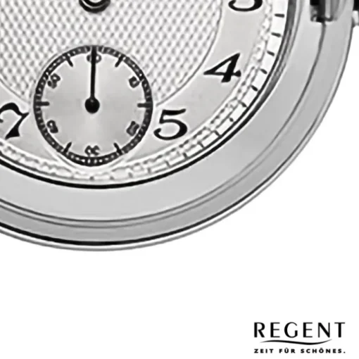 Regent Herren Taschenuhr Analog Gehäuse silber URP774
