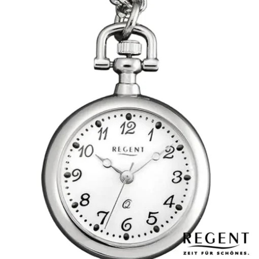 Regent Herren Taschenuhr Analog Gehäuse silber URP766