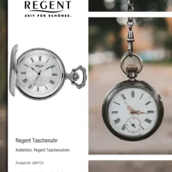 Regent Herren Taschenuhr Analog Gehäuse grau URP723