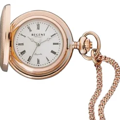 Regent Herren Taschenuhr Analog Gehäuse rosegold URP761