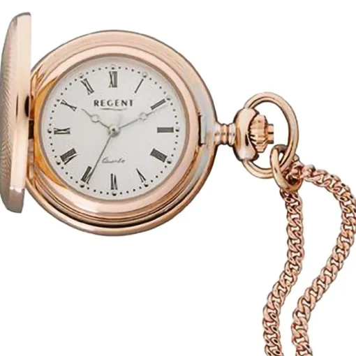 Regent Herren Taschenuhr Analog Gehäuse rosegold URP761