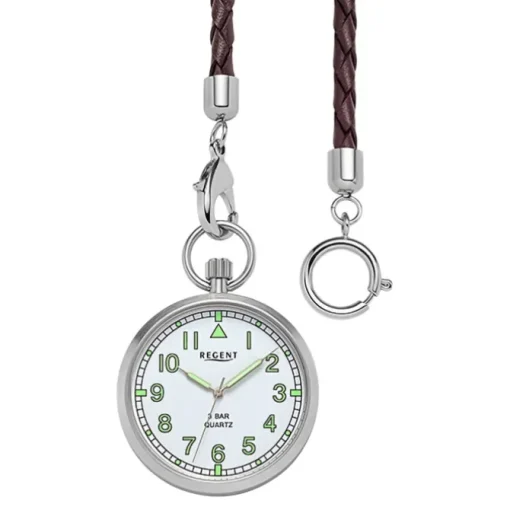 Regent Herren Taschenuhr Analog Gehäuse silber URP770