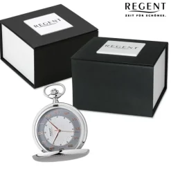 Regent Herren Taschenuhr Analog Gehäuse silber URP729