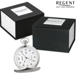 Regent Herren Taschenuhr Analog Gehäuse silber URP739
