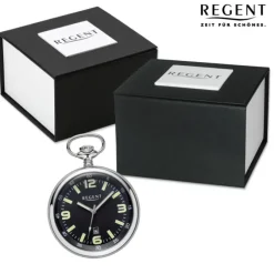Regent Herren Taschenuhr Analog Gehäuse silber URP742