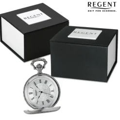 Regent Herren Taschenuhr Analog Gehäuse grau URP723