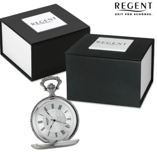 Regent Herren Taschenuhr Analog Gehäuse grau URP723