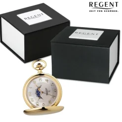Regent Herren Taschenuhr Analog Gehäuse gold URP731